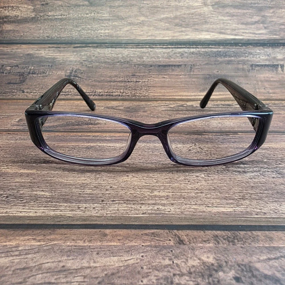 Vera Wang V042 Purple Marble Rectangle Eyeglasses 51-17-135 AY